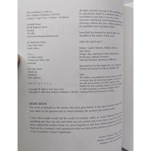 The Secret World of Witchcraft - Jason Karl - Hardbound 2008, 192 Pages - Picture 2 of 8